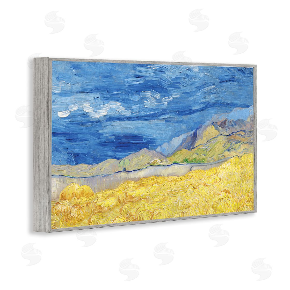 Seven Trees Design Land Meets Sky Expressionist Canvas Wall Art Print
