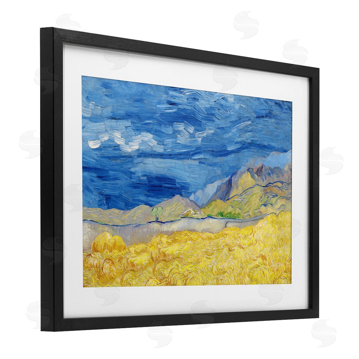 Seven Trees Design Land Meets Sky Expressionist Canvas Wall Art Print