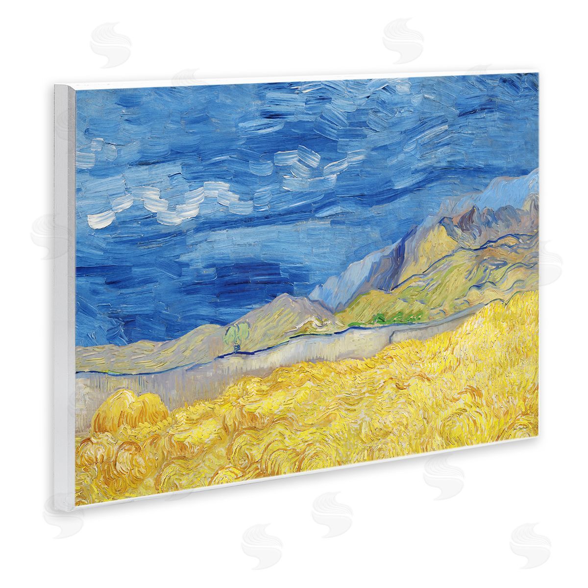 Seven Trees Design Land Meets Sky Expressionist Canvas Wall Art Print