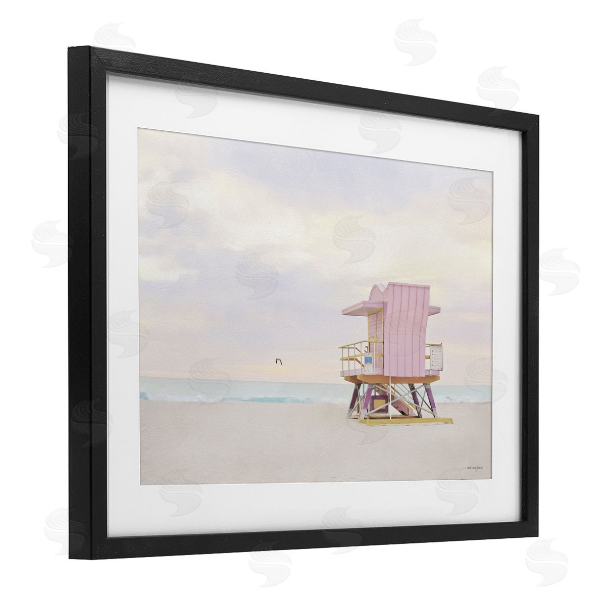 Seven Trees Design Pink Paradise Beach Canvas Wall Art Print