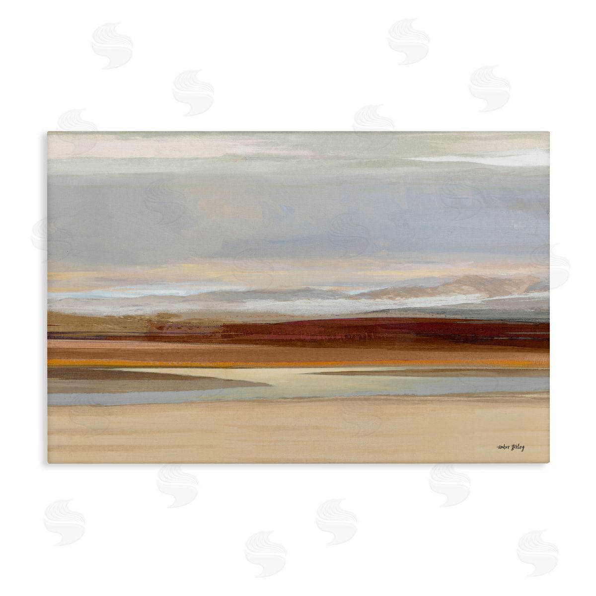 Amber Sterling Earthy Desert Landscape Canvas Wall Art Print