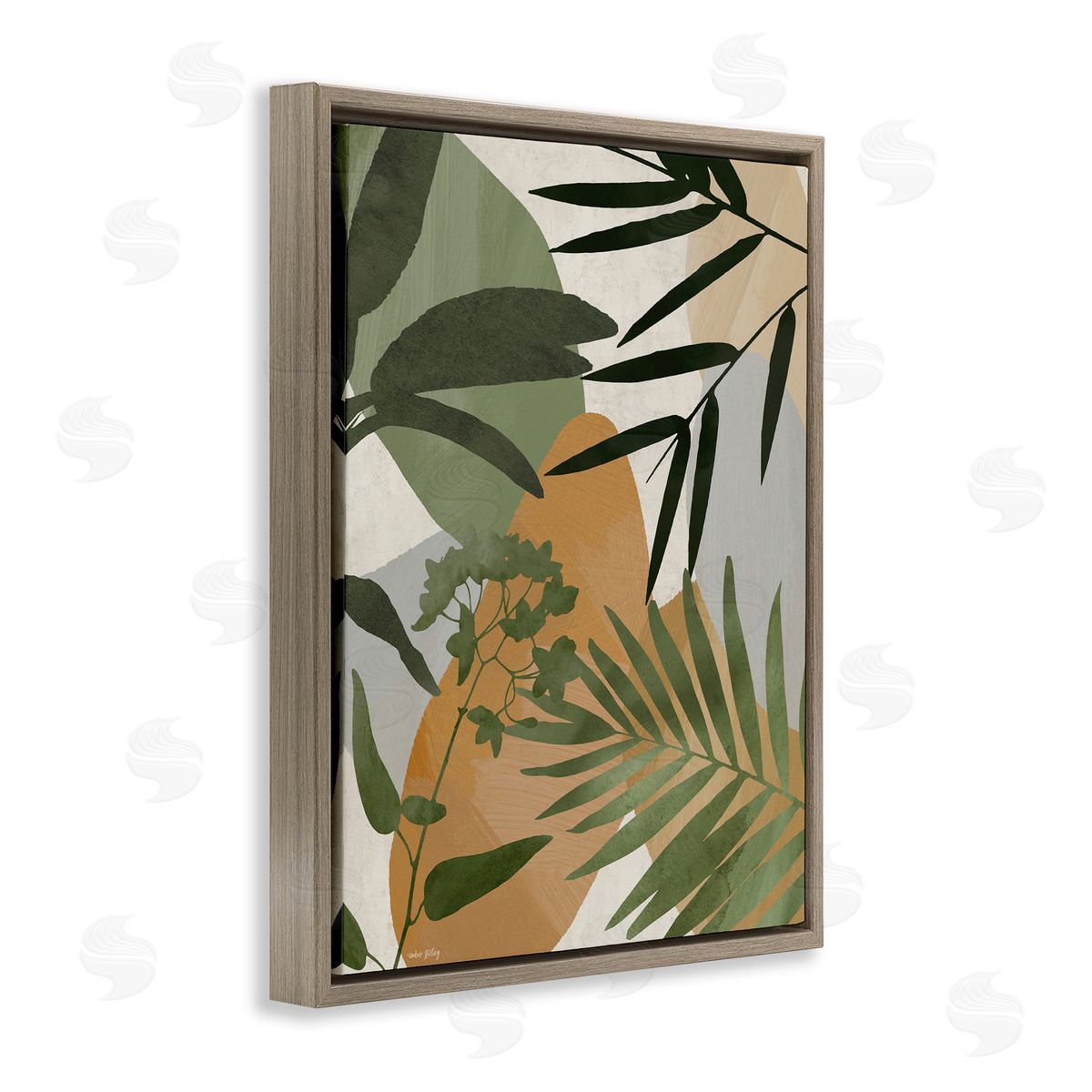 Amber Sterling Rustic Earth Tone Botanicals Canvas Wall Art Print