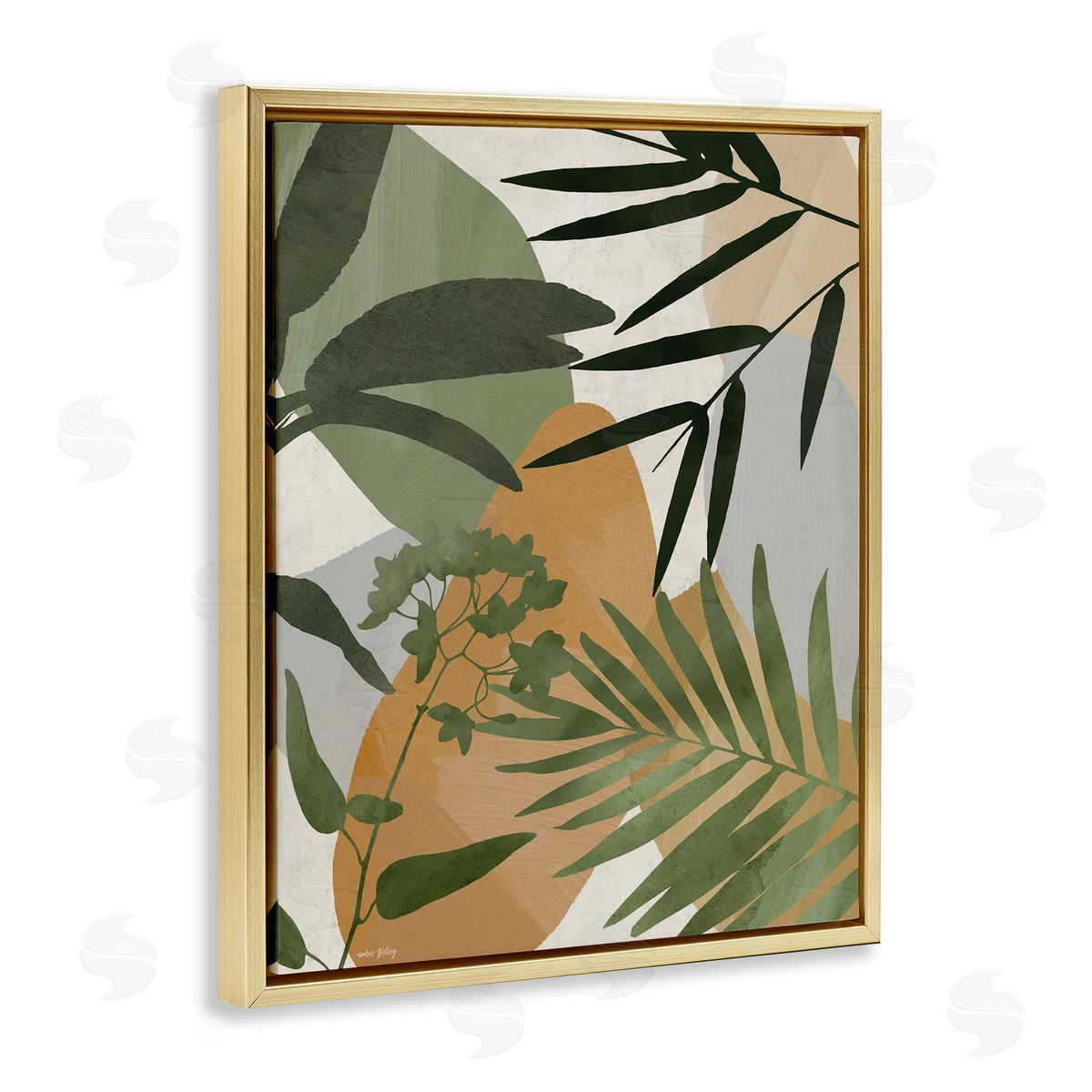 Amber Sterling Rustic Earth Tone Botanicals Canvas Wall Art Print