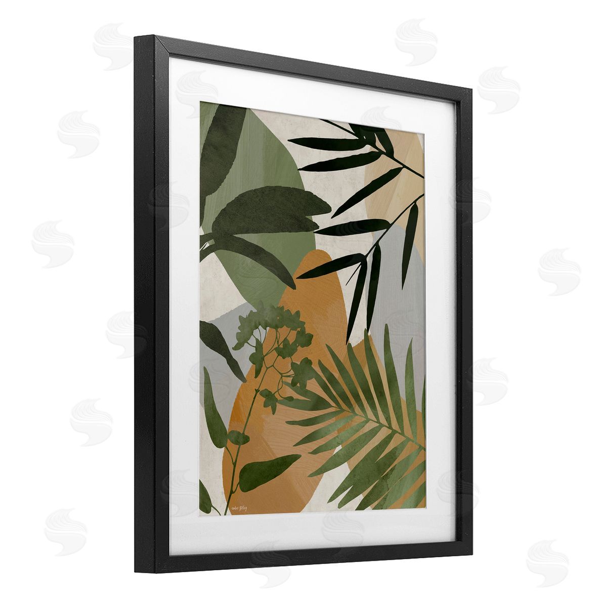 Amber Sterling Rustic Earth Tone Botanicals Canvas Wall Art Print