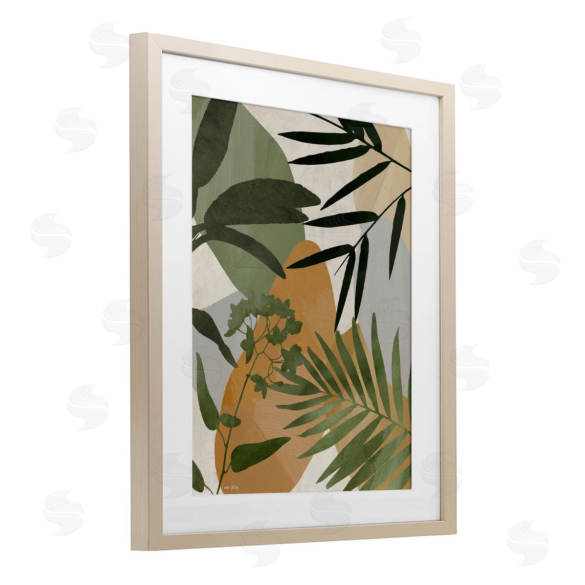 Amber Sterling Rustic Earth Tone Botanicals Canvas Wall Art Print