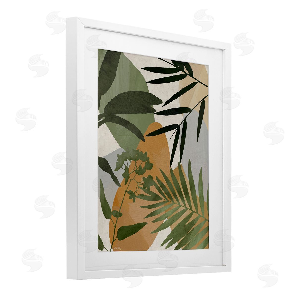 Amber Sterling Rustic Earth Tone Botanicals Canvas Wall Art Print