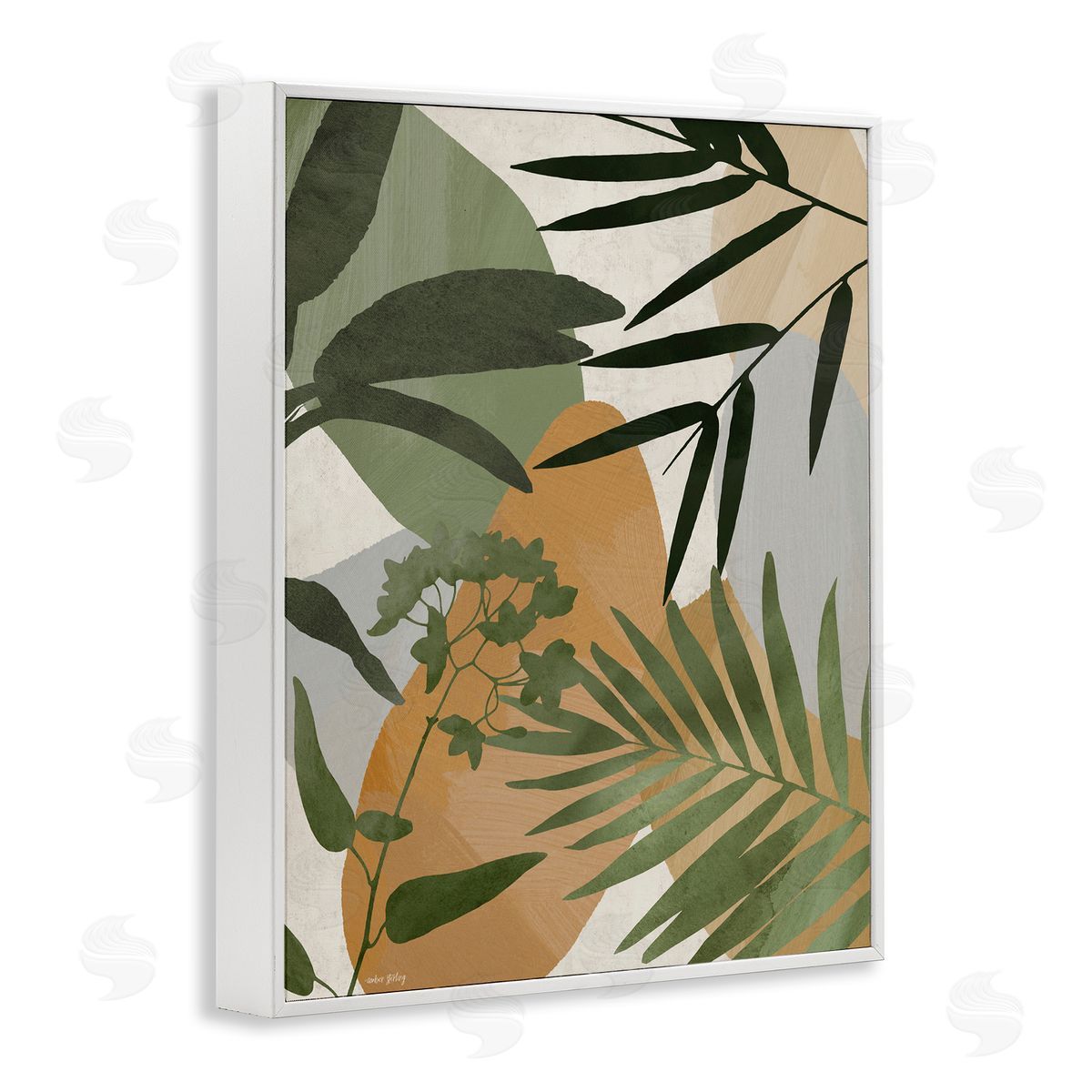 Amber Sterling Rustic Earth Tone Botanicals Canvas Wall Art Print