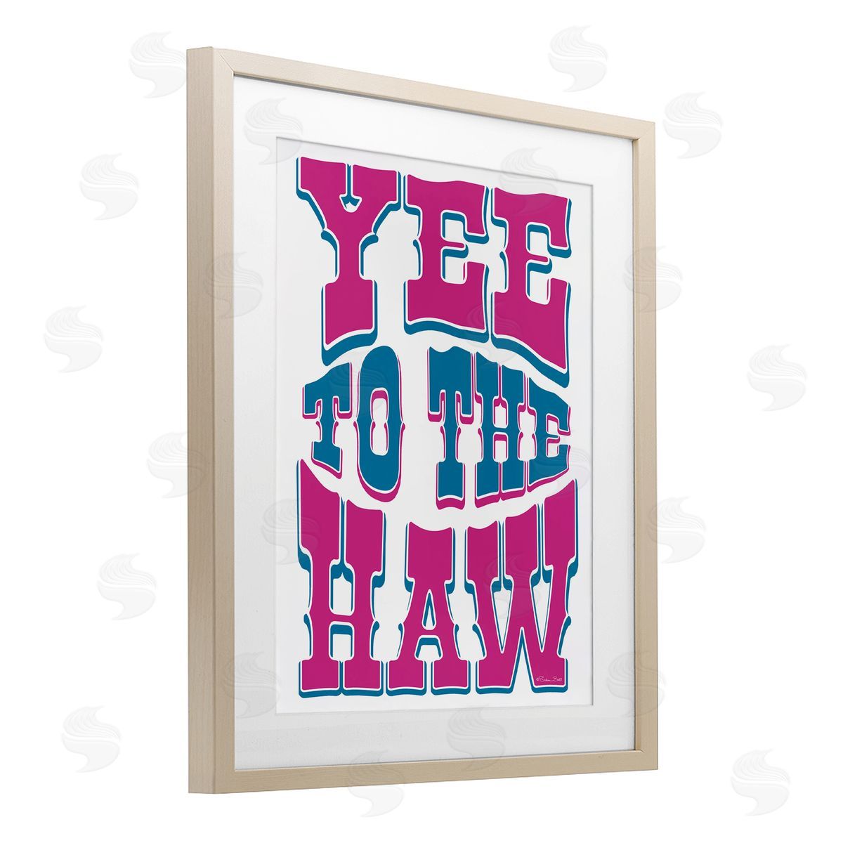 Susan Ball Yee To The Haw Typography Canvas Wall Art Print