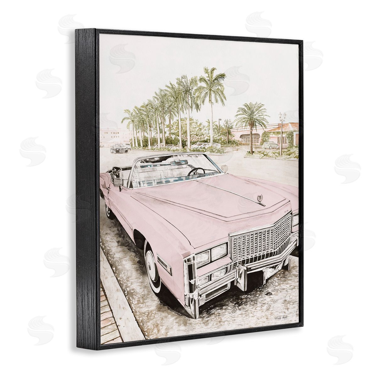 Cindy Jacobs Baby Pink Retro Convertible Canvas Wall Art Print