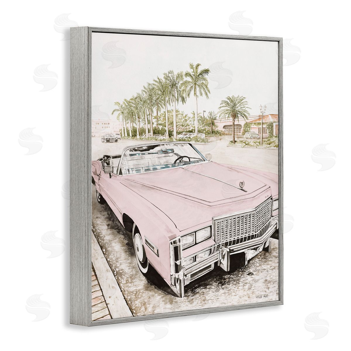 Cindy Jacobs Baby Pink Retro Convertible Canvas Wall Art Print