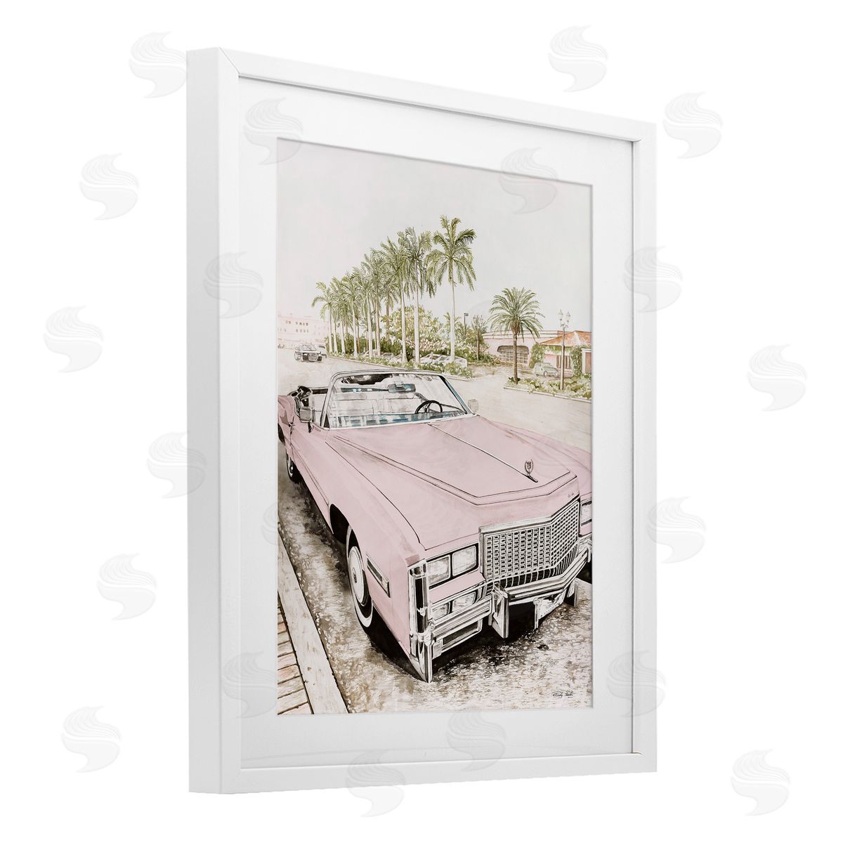 Cindy Jacobs Baby Pink Retro Convertible Canvas Wall Art Print