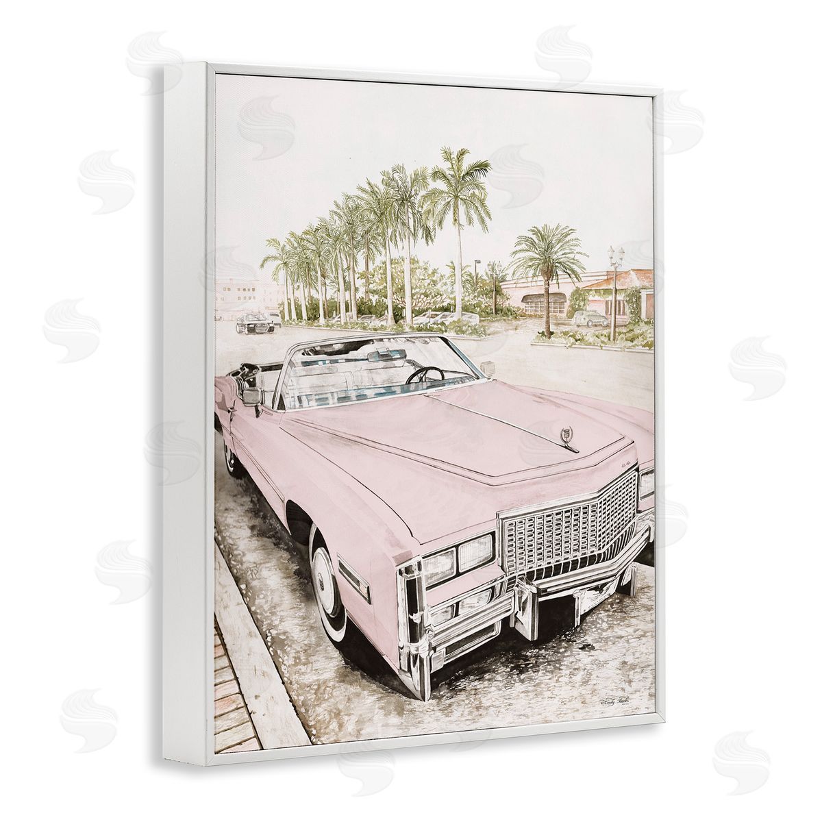Cindy Jacobs Baby Pink Retro Convertible Canvas Wall Art Print
