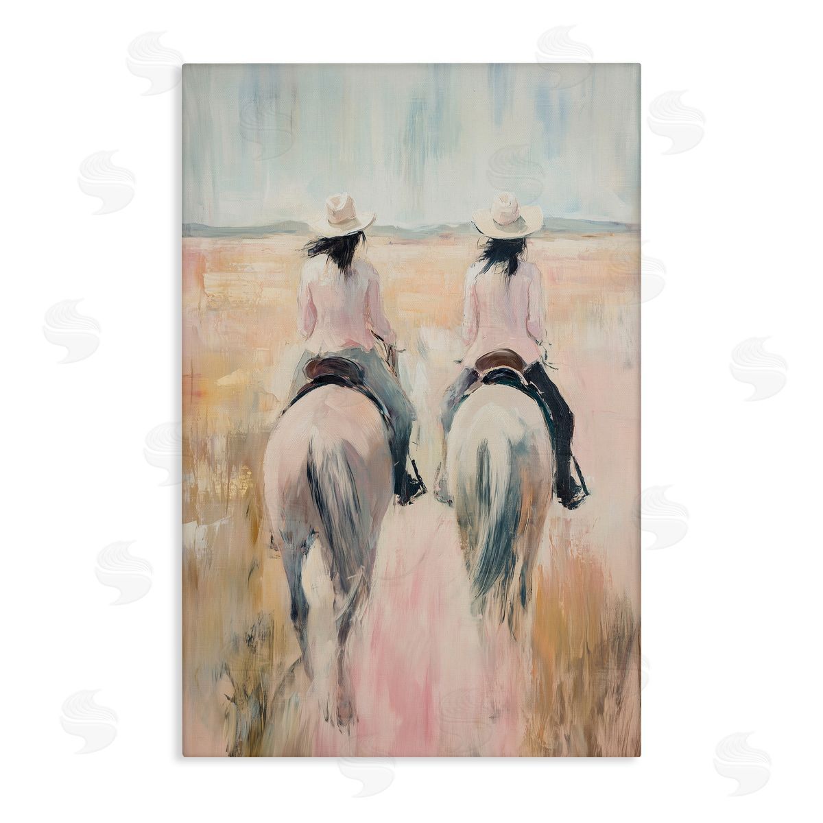 Heidi Kuntz Twin Cowgirl Riders Canvas Wall Art Print