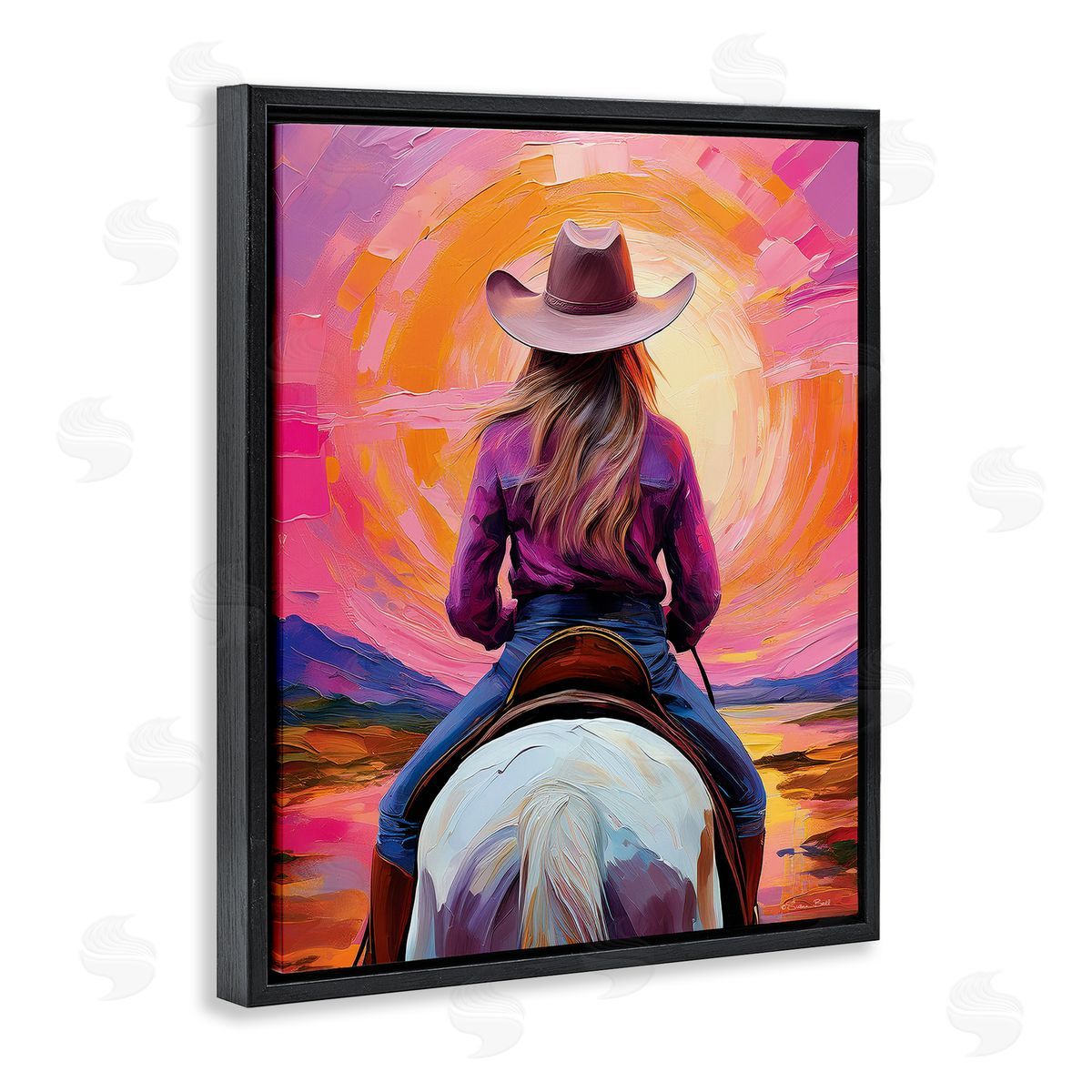 Susan Ball Riding Into The Sunset Canvas Wall Art Print