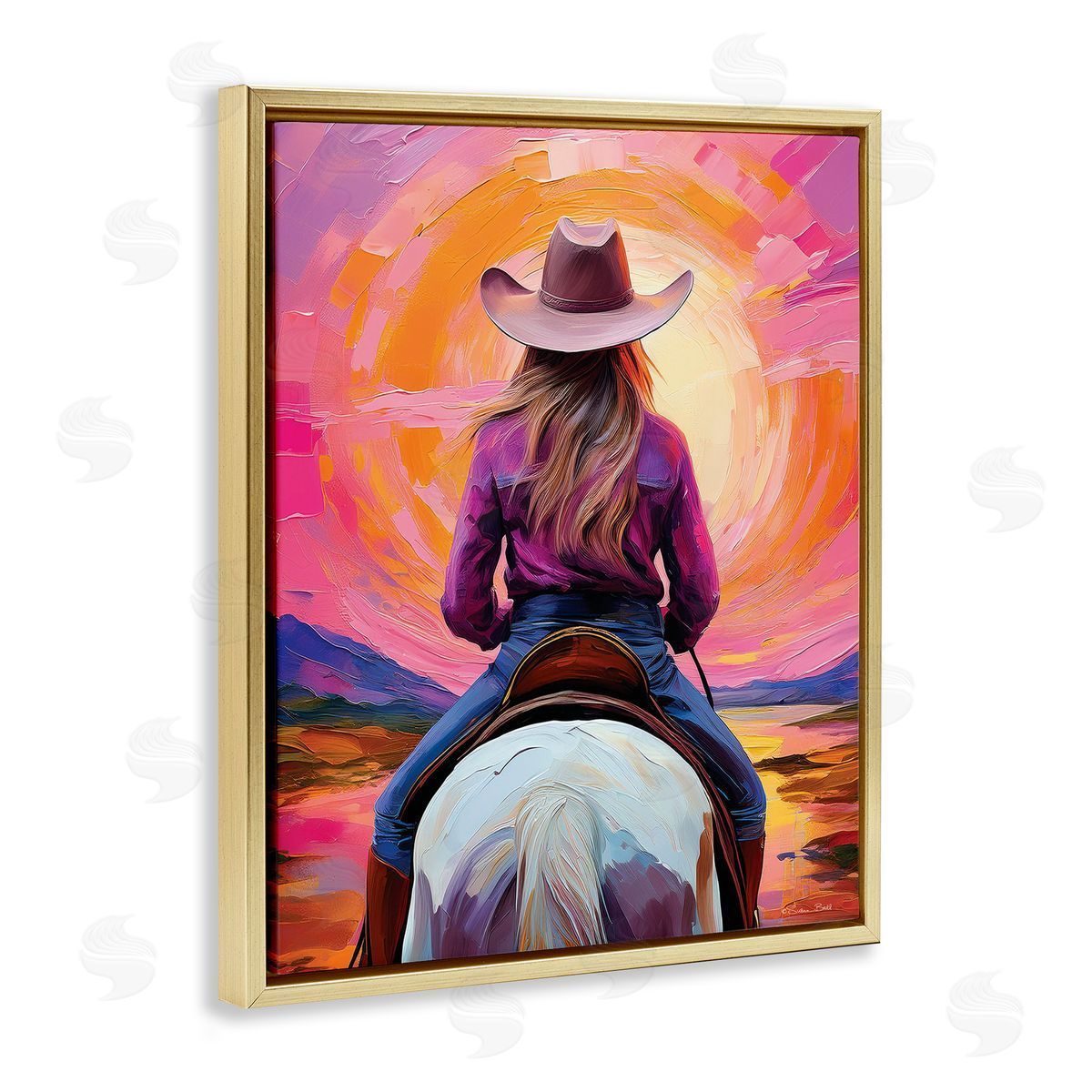 Susan Ball Riding Into The Sunset Canvas Wall Art Print