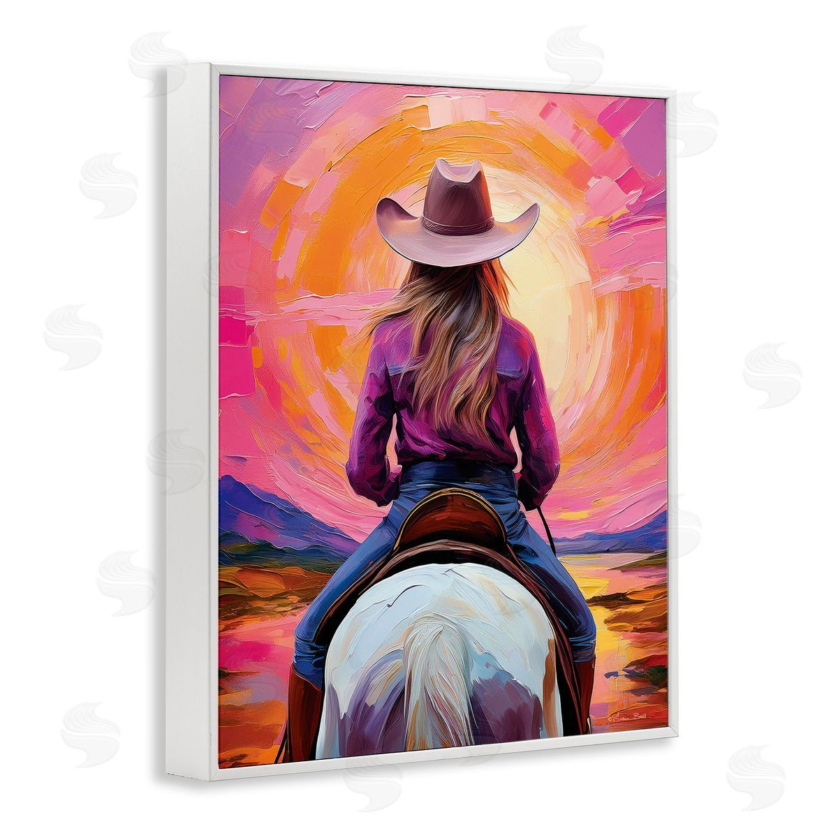 Susan Ball Riding Into The Sunset Canvas Wall Art Print