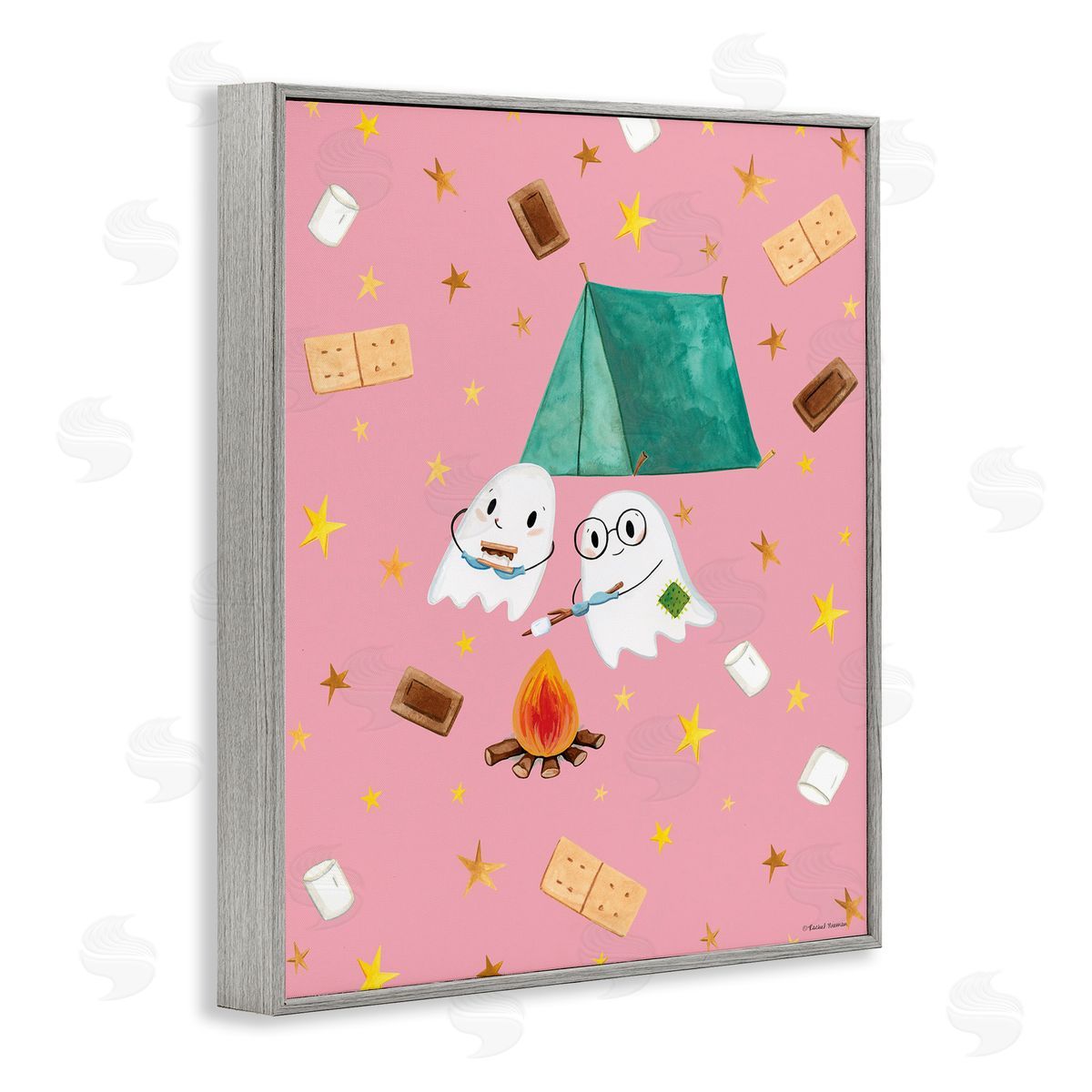 Rachel Nieman Ghosts Roasting Marshmallows Canvas Wall Art Print
