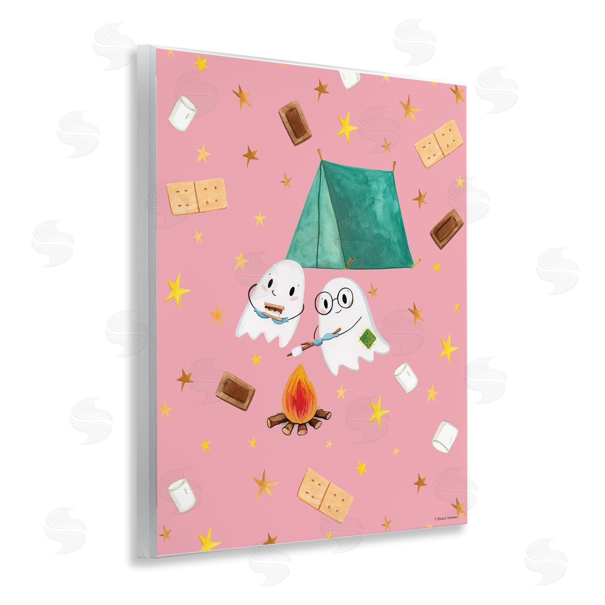 Rachel Nieman Ghosts Roasting Marshmallows Canvas Wall Art Print
