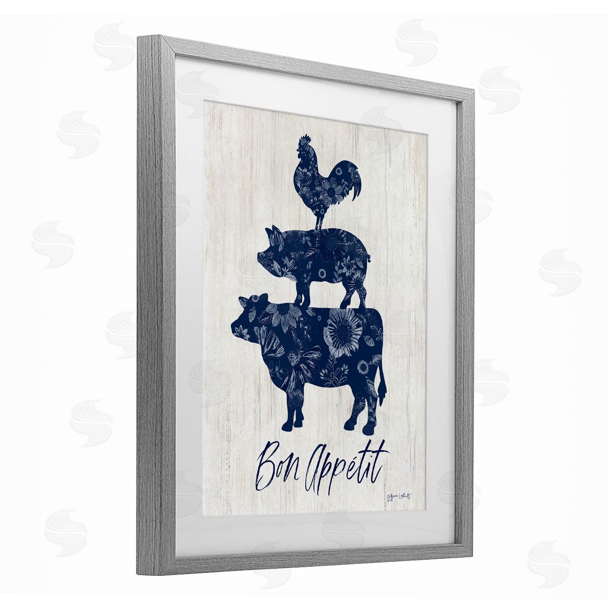Annie LaPoint Bon Appetit Farm Animals Canvas Wall Art Print