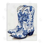 Heidi Kuntz | Blue Chinoiserie Cowboy Boots