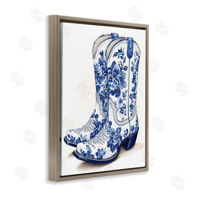 Heidi Kuntz | Blue Chinoiserie Cowboy Boots