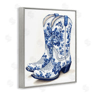 Heidi Kuntz | Blue Chinoiserie Cowboy Boots
