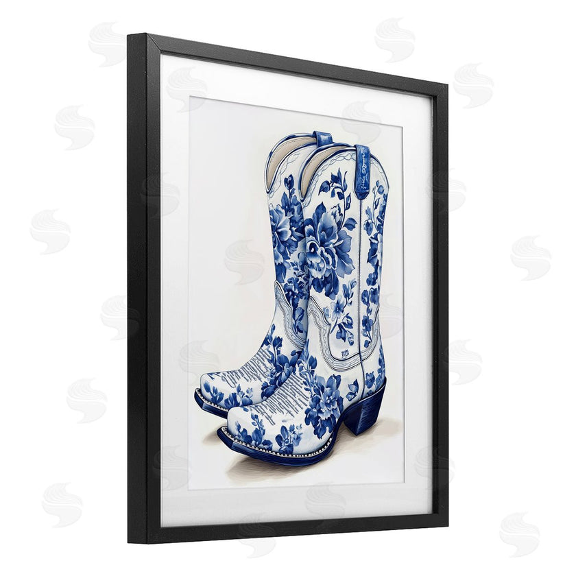 Heidi Kuntz | Blue Chinoiserie Cowboy Boots
