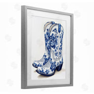 Heidi Kuntz | Blue Chinoiserie Cowboy Boots