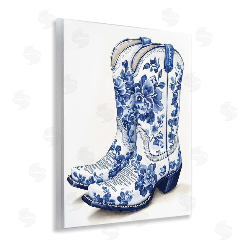 Heidi Kuntz | Blue Chinoiserie Cowboy Boots