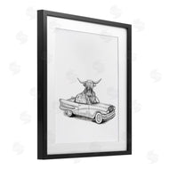 Rachel Nieman | Bull in Vintage Vehicle