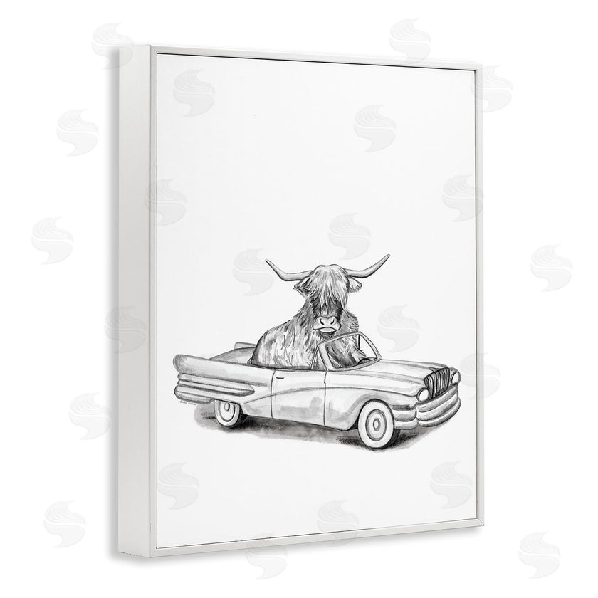 Rachel Nieman | Bull in Vintage Vehicle