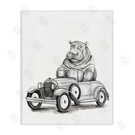 Rachel Nieman | Hippo in Vintage Vehicle