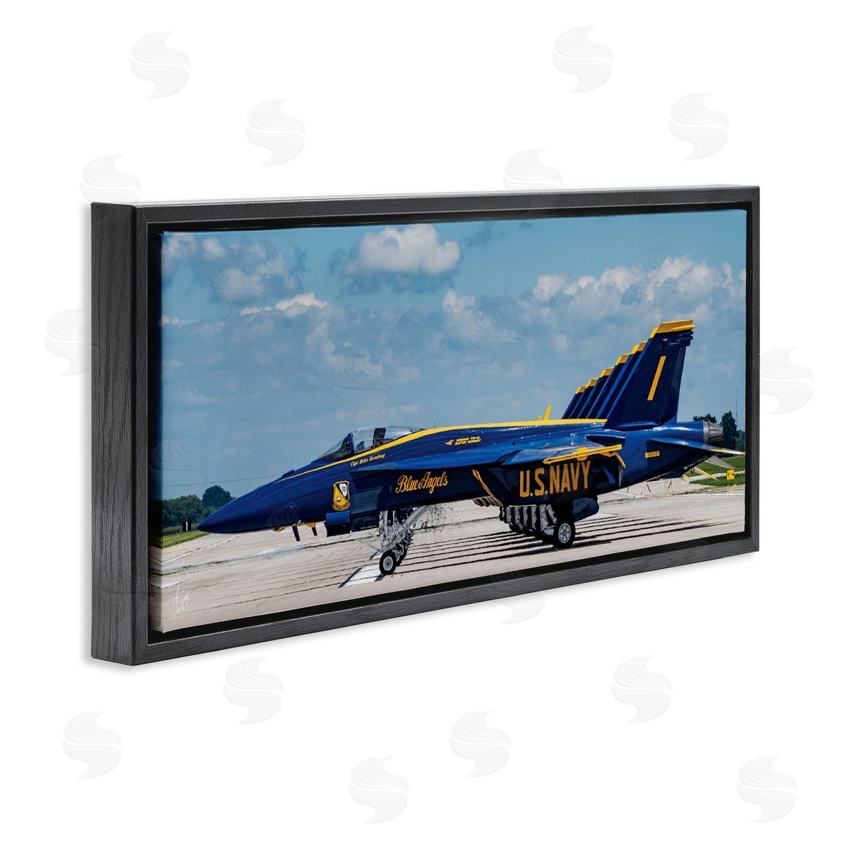Justin Spivey At Attention Aircraft Canvas Wall Art Print