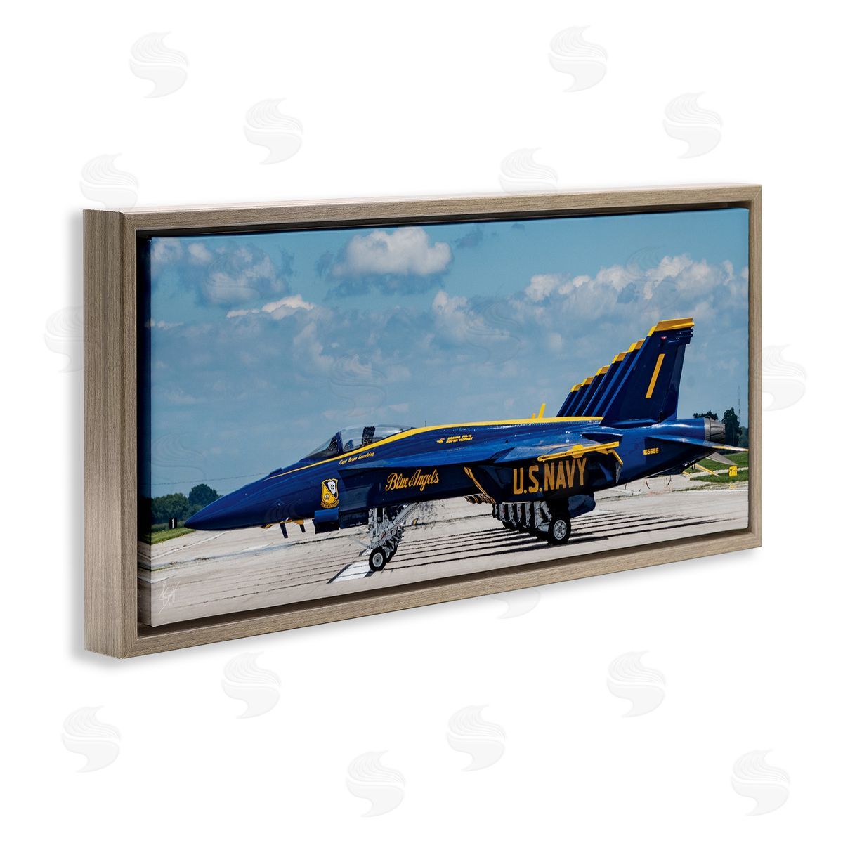 Justin Spivey At Attention Aircraft Canvas Wall Art Print