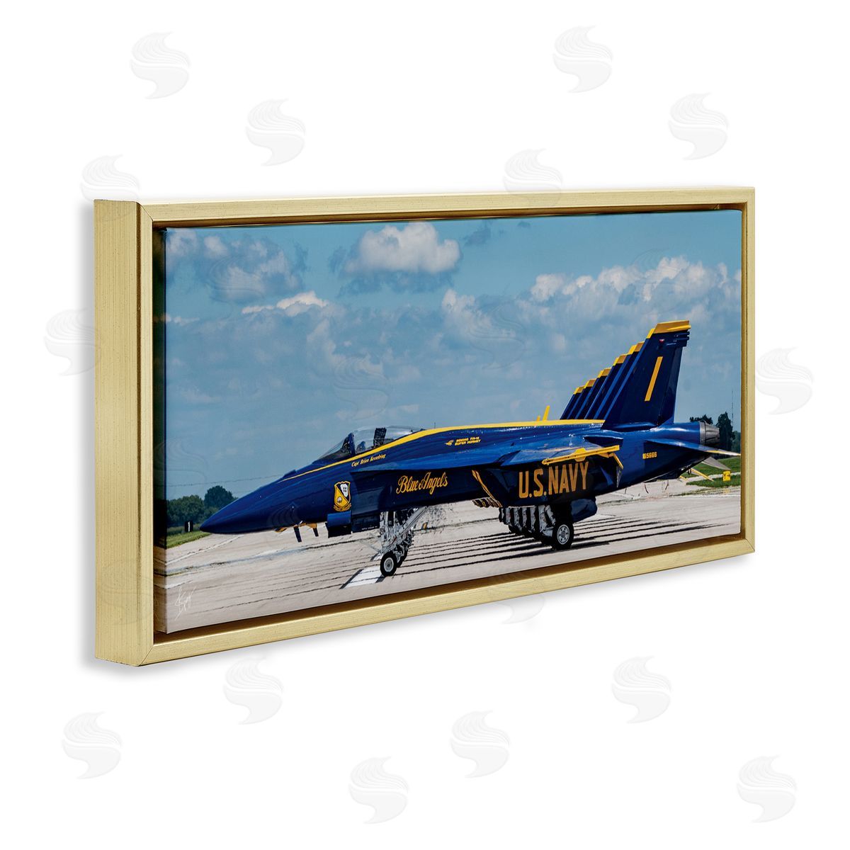 Justin Spivey At Attention Aircraft Canvas Wall Art Print