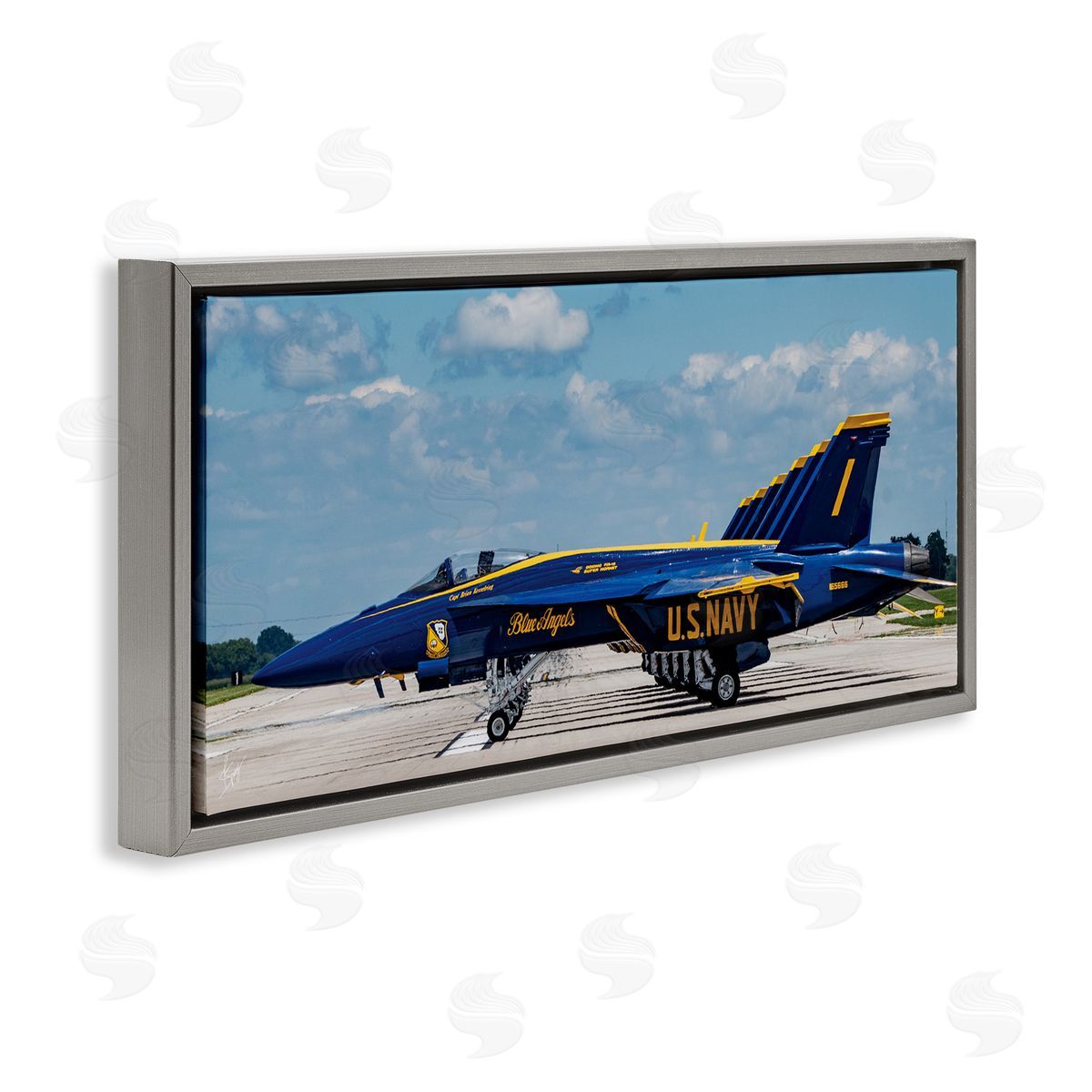 Justin Spivey At Attention Aircraft Canvas Wall Art Print