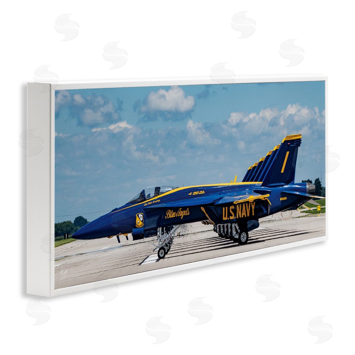 Justin Spivey At Attention Aircraft Canvas Wall Art Print