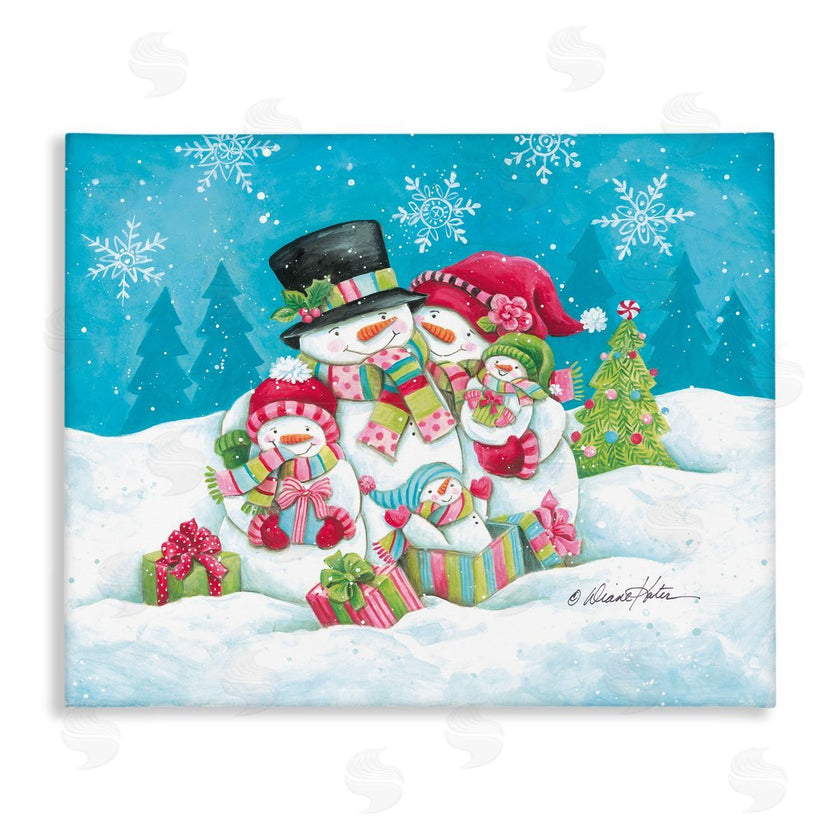 Diane Kater | Festive Snowman Family Scene