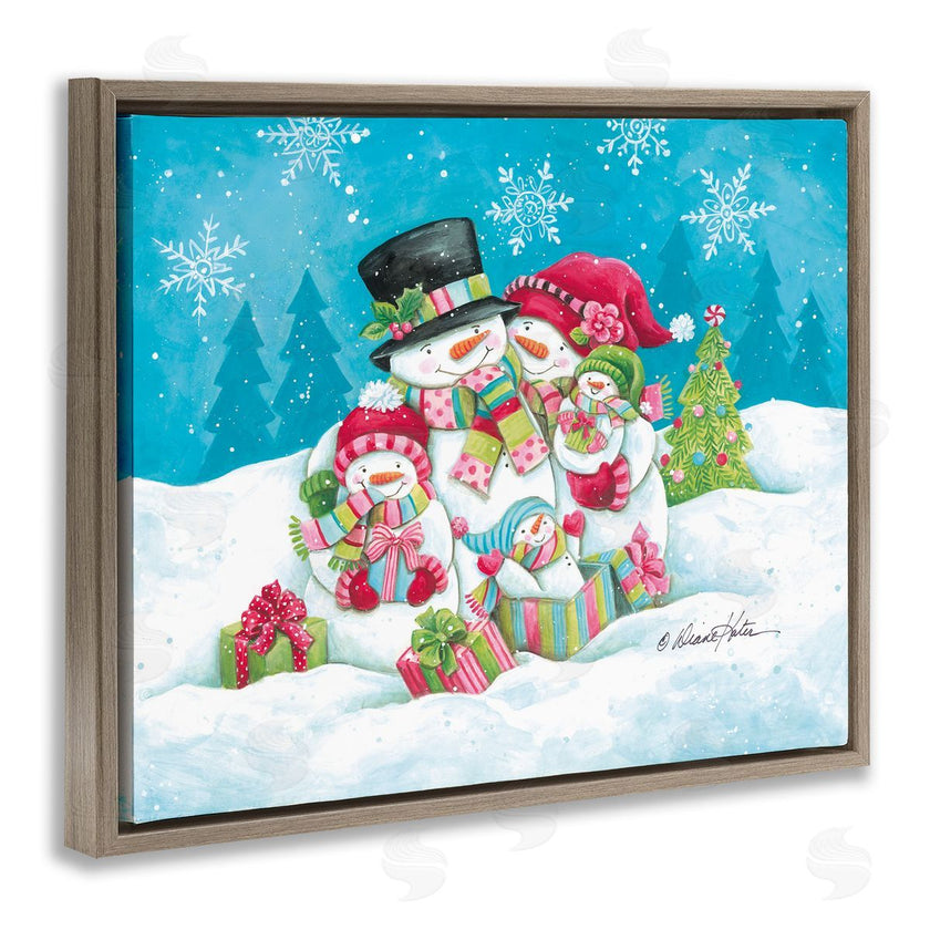Diane Kater | Festive Snowman Family Scene
