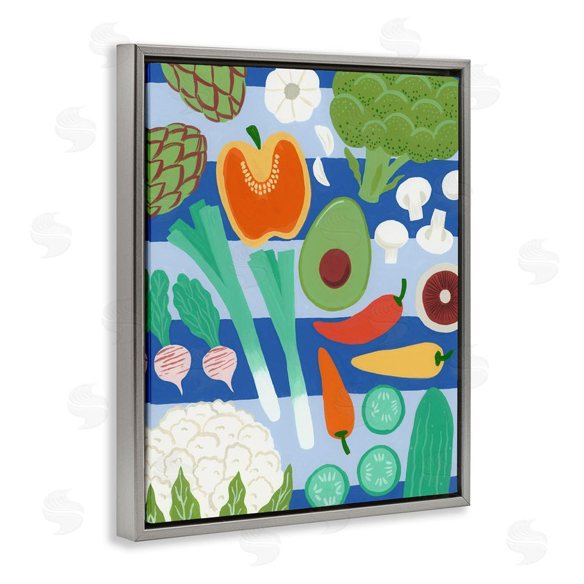 Courtney Haley | Kitchen Veggies on Stripes