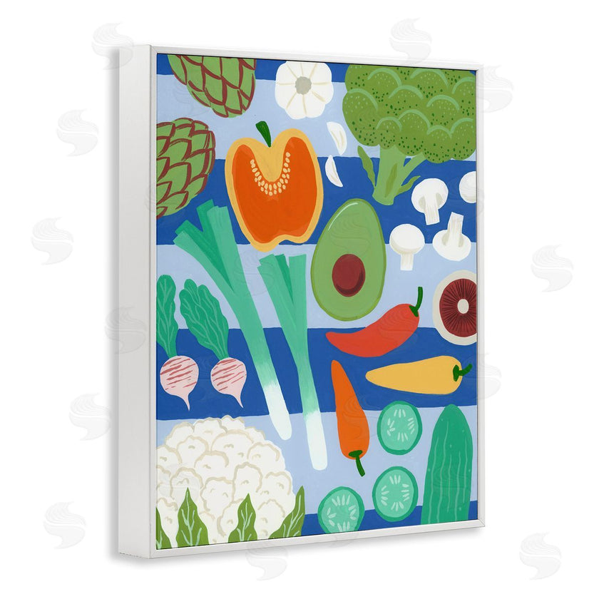 Courtney Haley | Kitchen Veggies on Stripes