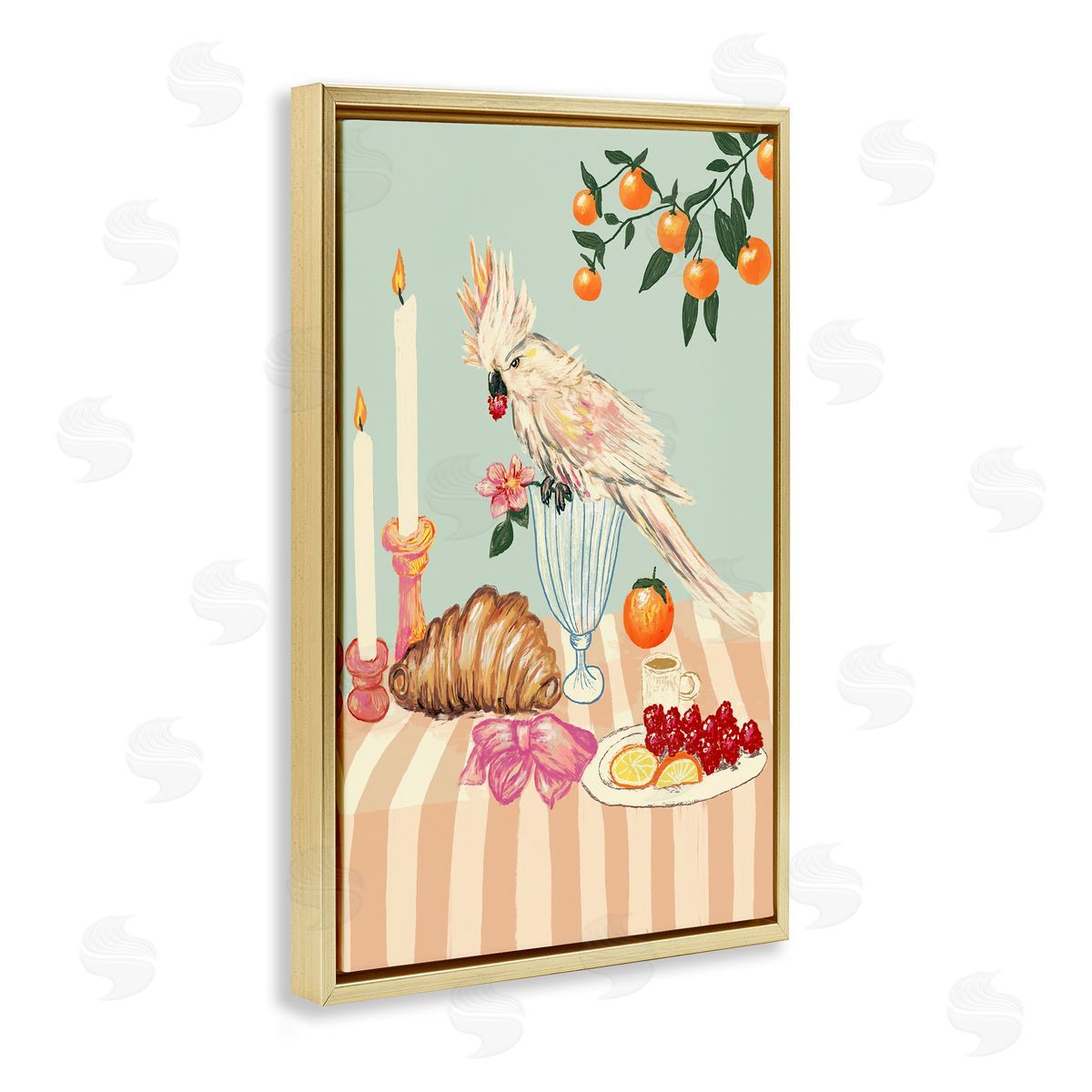 Florentina Dolci Breakfast With Cockatiel Bird Canvas Wall Art Print