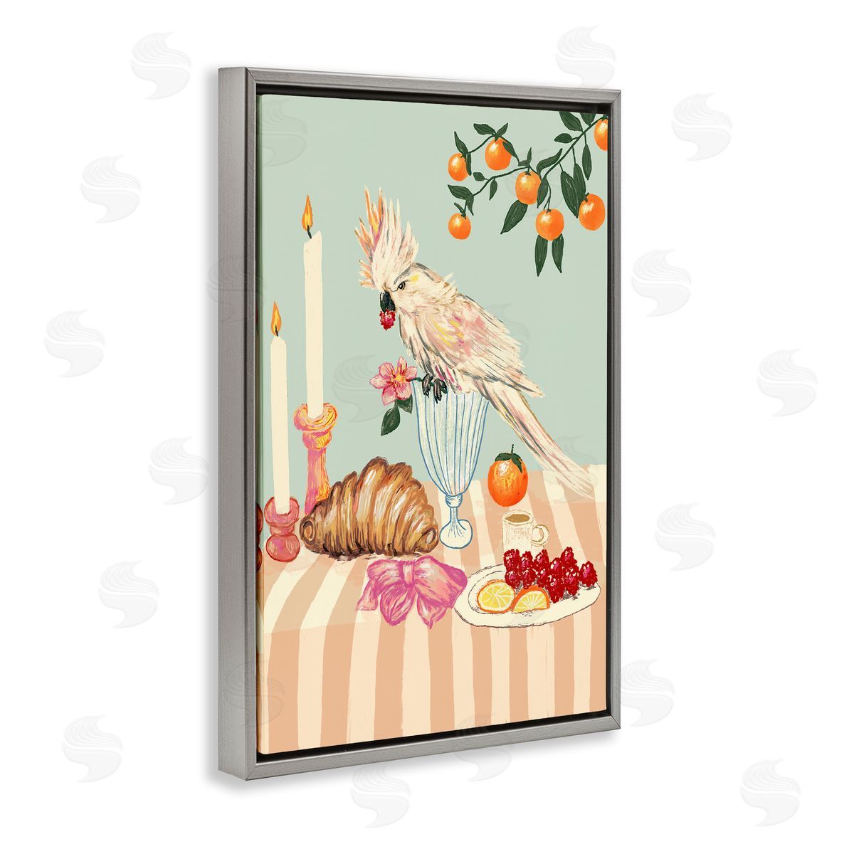 Florentina Dolci Breakfast With Cockatiel Bird Canvas Wall Art Print