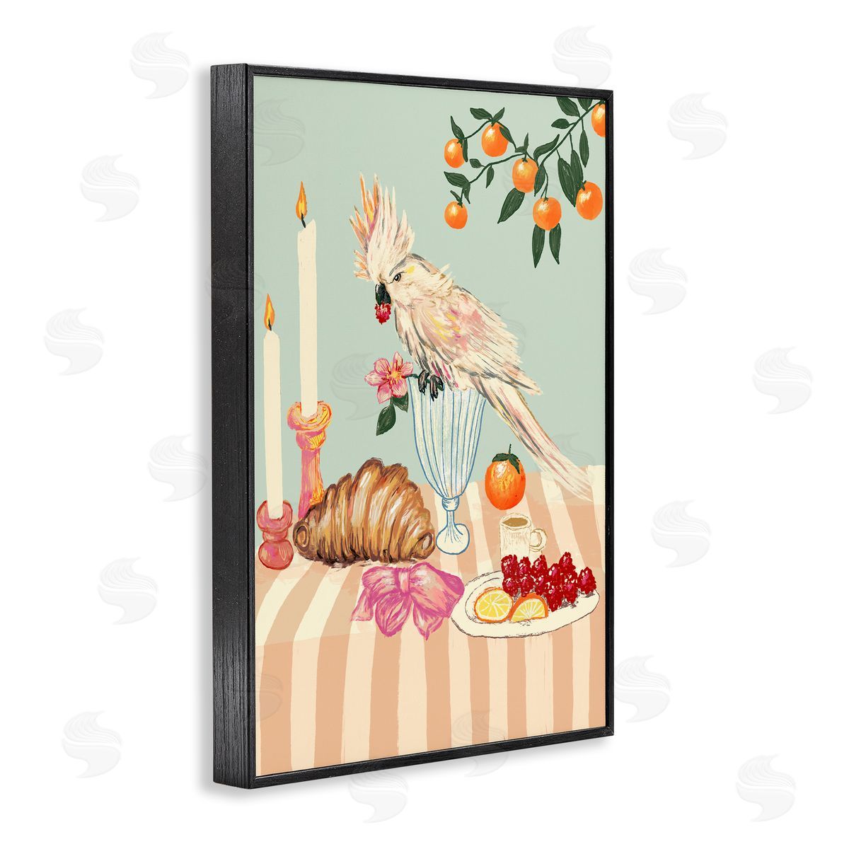 Florentina Dolci Breakfast With Cockatiel Bird Canvas Wall Art Print
