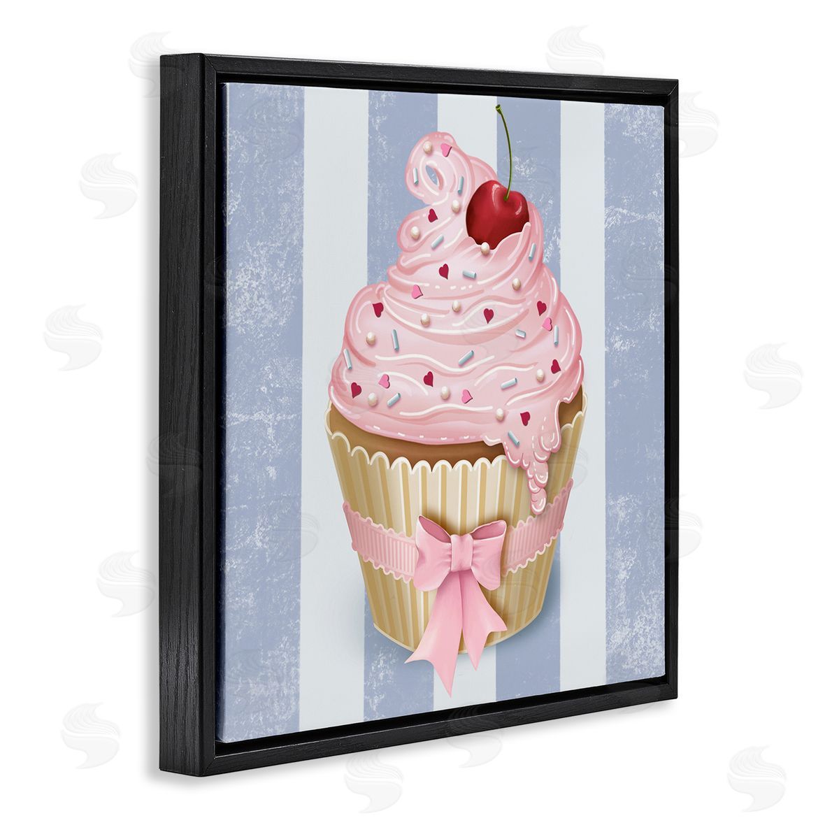Lori Mosley Pastel Cupcake with Bow Canvas Wall Art Print
