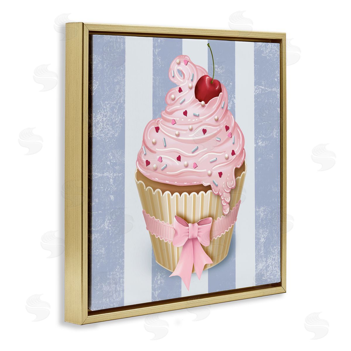 Lori Mosley Pastel Cupcake with Bow Canvas Wall Art Print