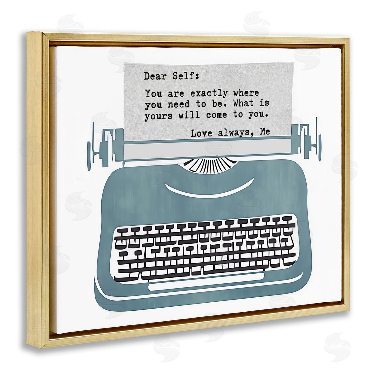 Annabelle Hall Inspirational Typewriter Note to Self Canvas Wall Art Print