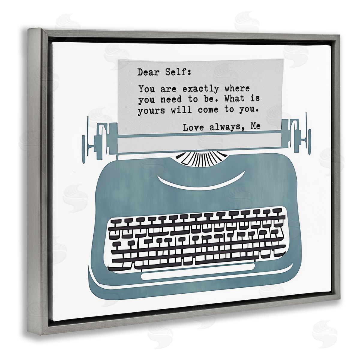 Annabelle Hall Inspirational Typewriter Note to Self Canvas Wall Art Print