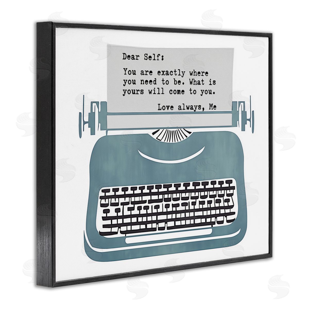 Annabelle Hall Inspirational Typewriter Note to Self Canvas Wall Art Print