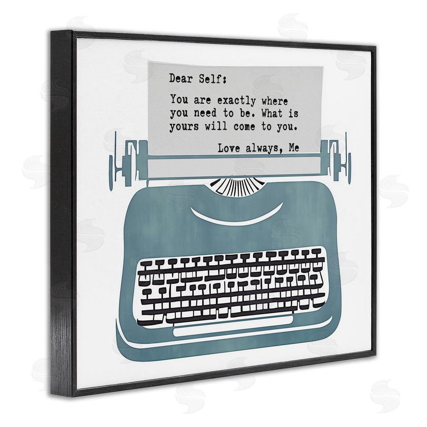 Annabelle Hall | Inspirational Typewriter Note to Self